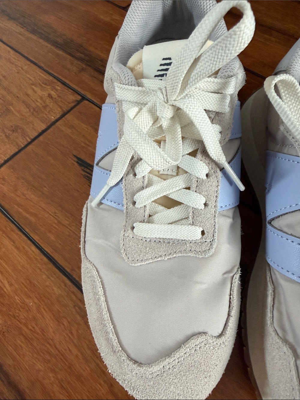 New Balance women’s Light Gray & Light Blue 237 Sneakers - Picture 3 of 7